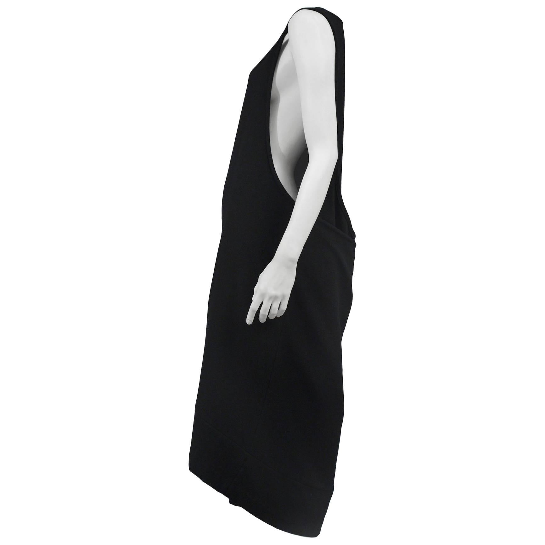 Comme des Garcons Black Wool Apron Dress 1996