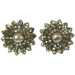 Miriam Haskell Floral Pearl Earclips, Collection of DD Ryan 7