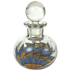 Botella de tocador esmaltada Art Déco