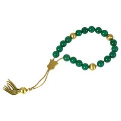 Retro Crysophrase and Gold Worry Beads