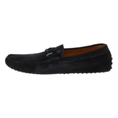 Mocasines Tod's Black Suede Bit Slip On Talla 47