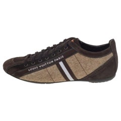 Louis Vuitton - Scarpe da ginnastica basse in tessuto, pelle, rete e pelle scamosciata Cosmos Taglia 40