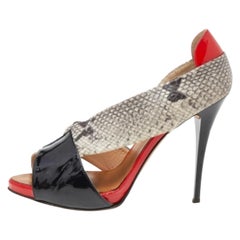 Giuseppe Zanotti Pumps D'orsay in pelle e pitone in rilievo Taglia 38