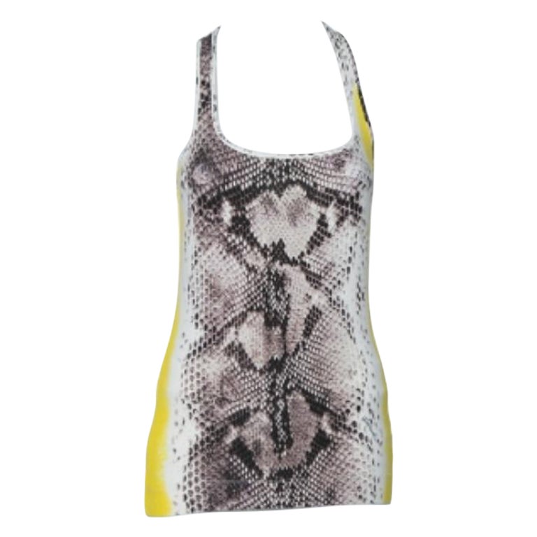 Just Cavalli débardeur en coton imprimé serpent multicolore S