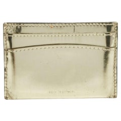 Portacarte in pelle oro metallizzato Reed Krakoff