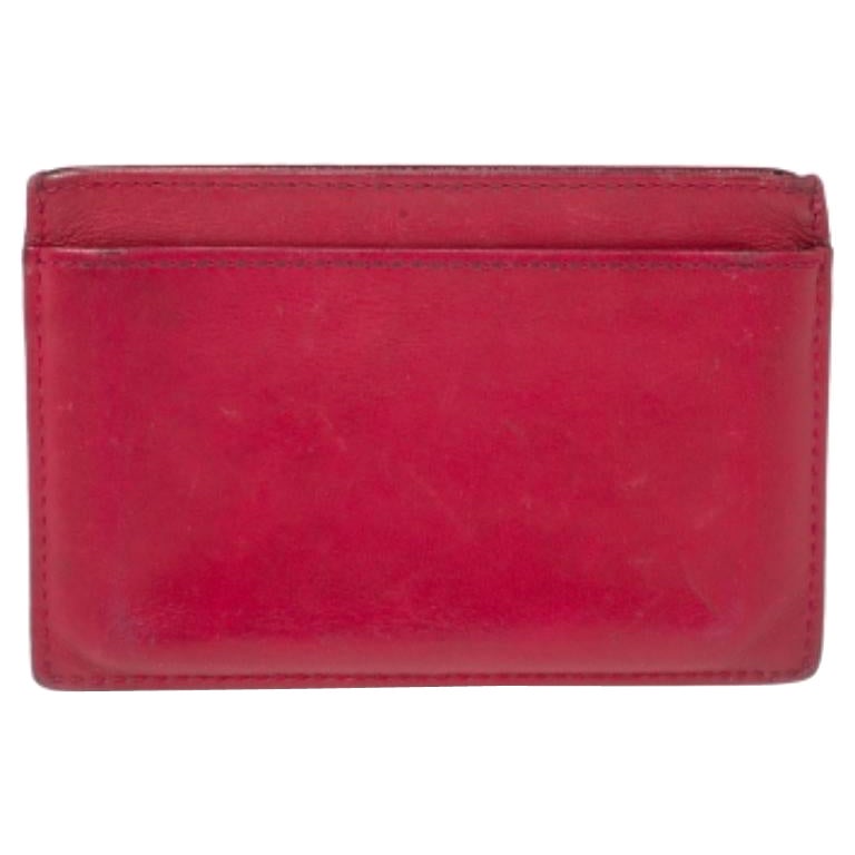 Portacarte in pelle fucsia di Saint Laurent