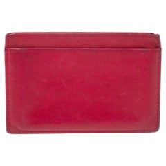 Portacarte in pelle fucsia di Saint Laurent