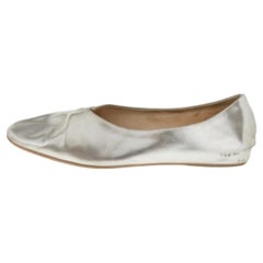Stella McCartney Silberne Ballettschuhe aus Kunstleder Größe 36