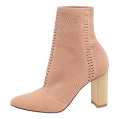 Gianvito Rossi Botines Katie Tejido Bouclé Beige Talla 39