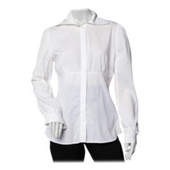 Just Cavalli Camicia a pannelli in cotone bianco con bottoni davanti L.L.A.