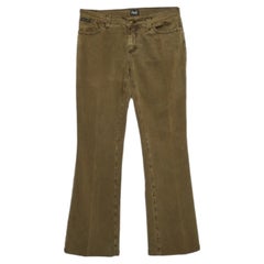 D&G Olive Green Denim Flared Leg Jeans S