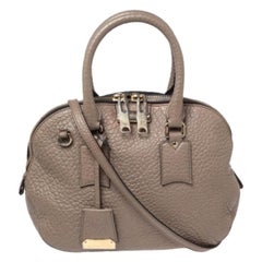 Burberry - Cartella Orchard in pelle grigia