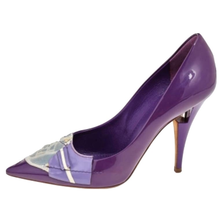 Escarpins Riviera vernis violet Louis Vuitton, taille 39,5