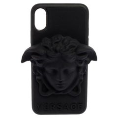 Funda iPhone X Medusa Silicona Negra Versace