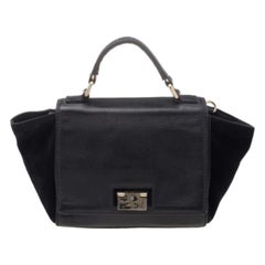Kate Spade Black Leather and Suede Magnolia Park Top Handle Bag