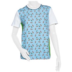 Prada Colorblock Cactus Sombrero Print Cotton& Silk T-Shirt XS