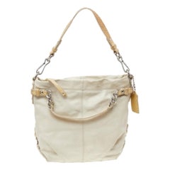 Borsa a tracolla Coach in pelle beige