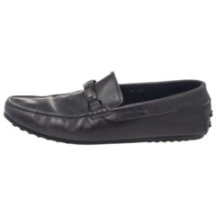 Tod's Mocassins en cuir noir Taille 41.5