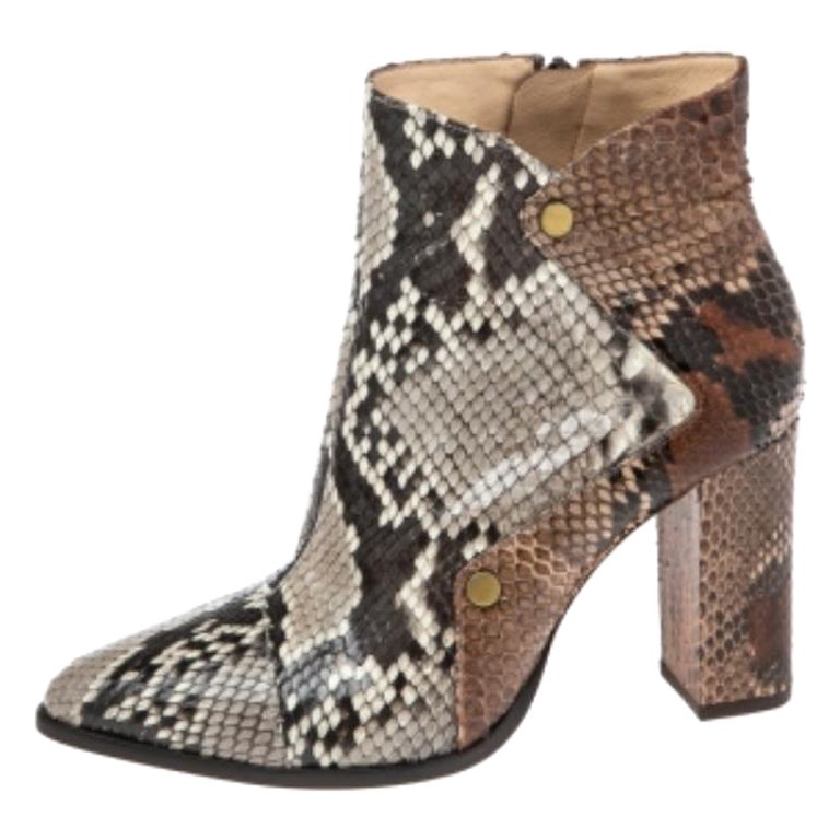 Alexandre Birman - Bottines en cuir de python Whiting et Brown - Taille 37