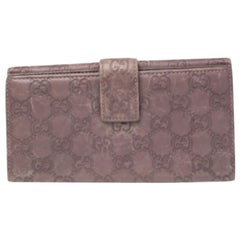 Gucci Old Rose Guccissima Leather Trademark Continental Wallet