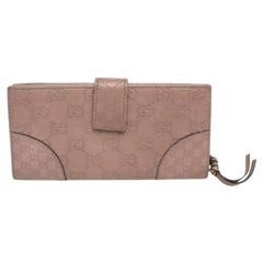 Gucci Beige Guccissima Leather Bree Bifold Wallet
