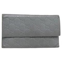 Gucci Grey Guccissima Leather Continental Wallet