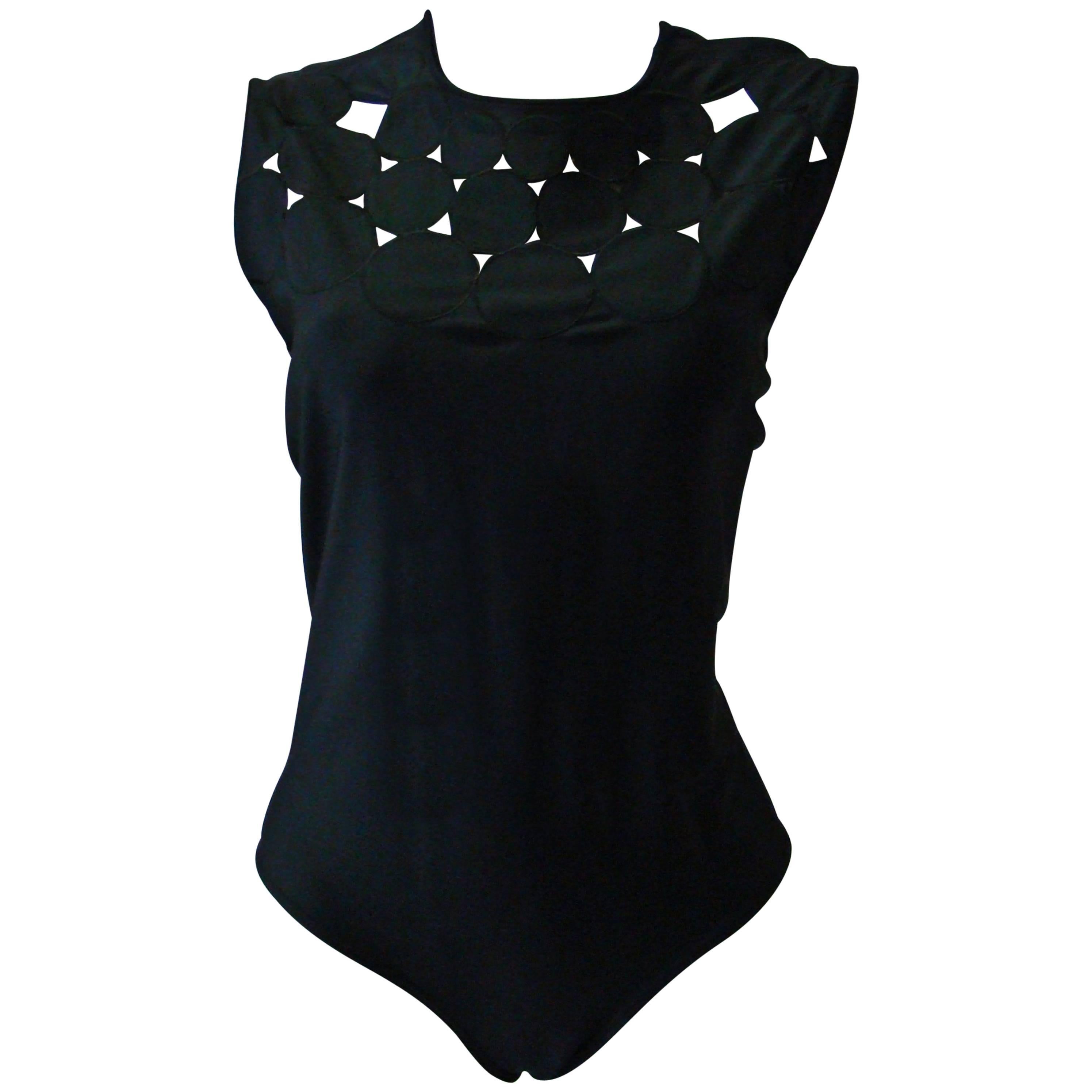 Gianni Versace Couture Punk Cut-Out Bodysuit Spring 1994 For Sale