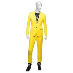 Nuovo abito sartoriale Versace da uomo - Giallo Canarino