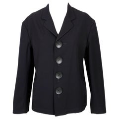 Vintage 1980's YOHJI YAMAMOTO lightweight wool gabardine jacket with oversized buttons