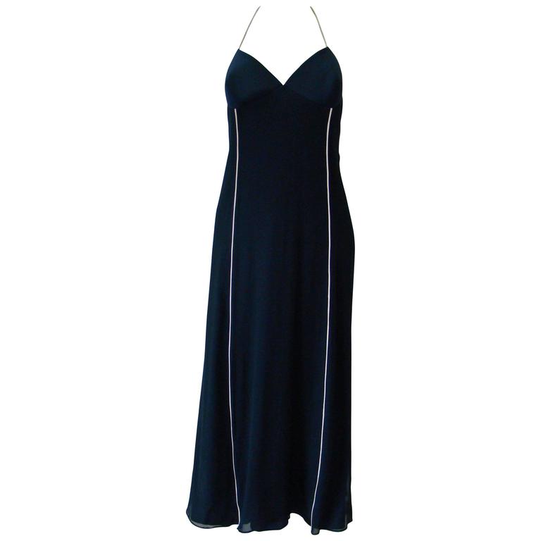 Gianfranco Ferre Silk Chiffon Evening Gown 1990's For Sale at 1stDibs