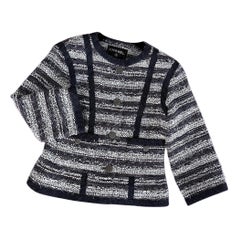 Chanel Paris / Singapur CC Star Buttons Tweed-Jacke 36 FR