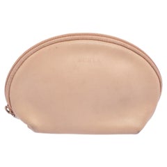 Furla Beige Leather Cosmetic Pouch