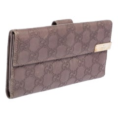 Gucci Purple Guccissima Leather Trademark Continental Wallet
