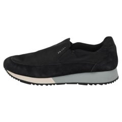 Prada Sport Black Suede And Nylon Slip On Sneakers Size 40