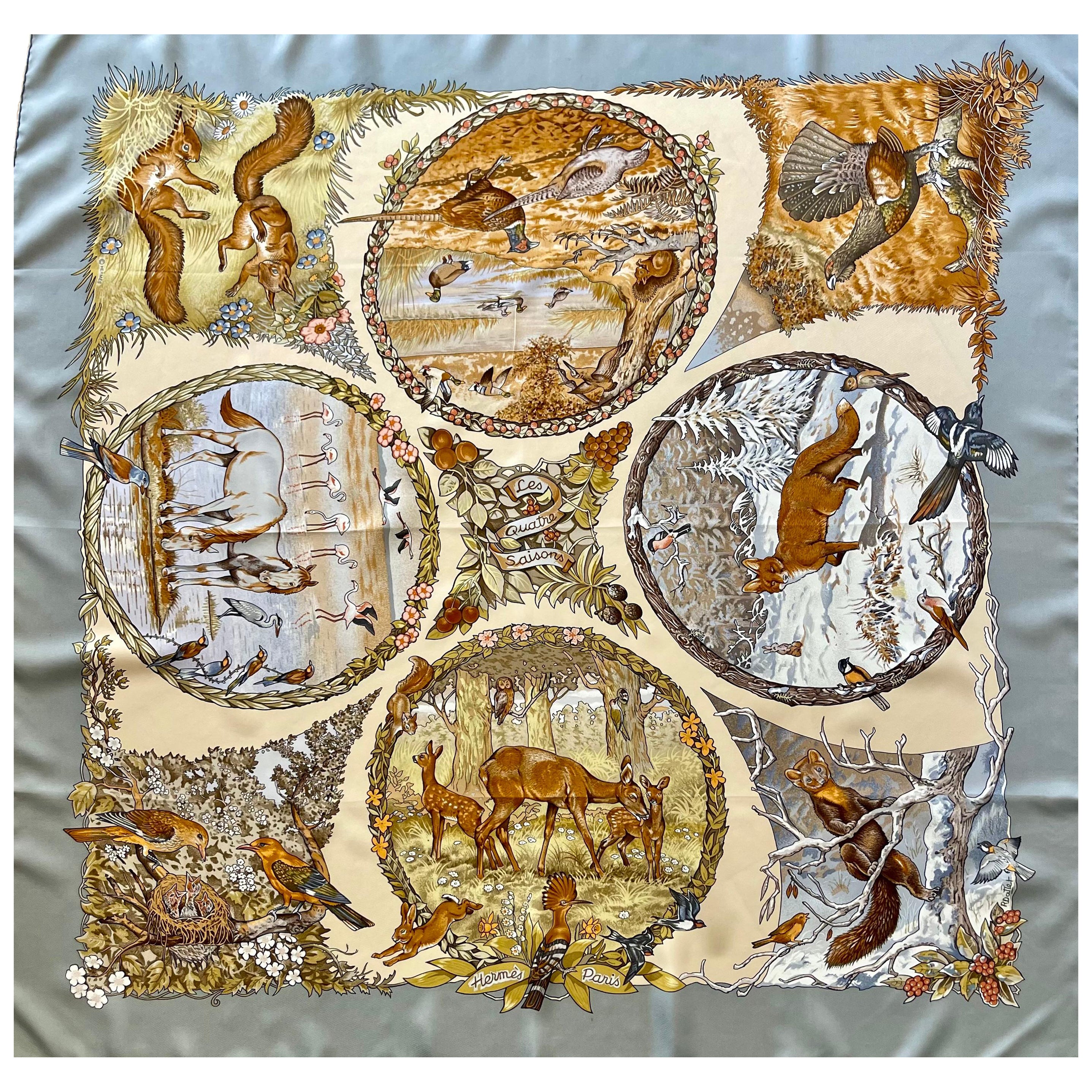 Hermès-Schal "Les Quatre Saisons" 1994