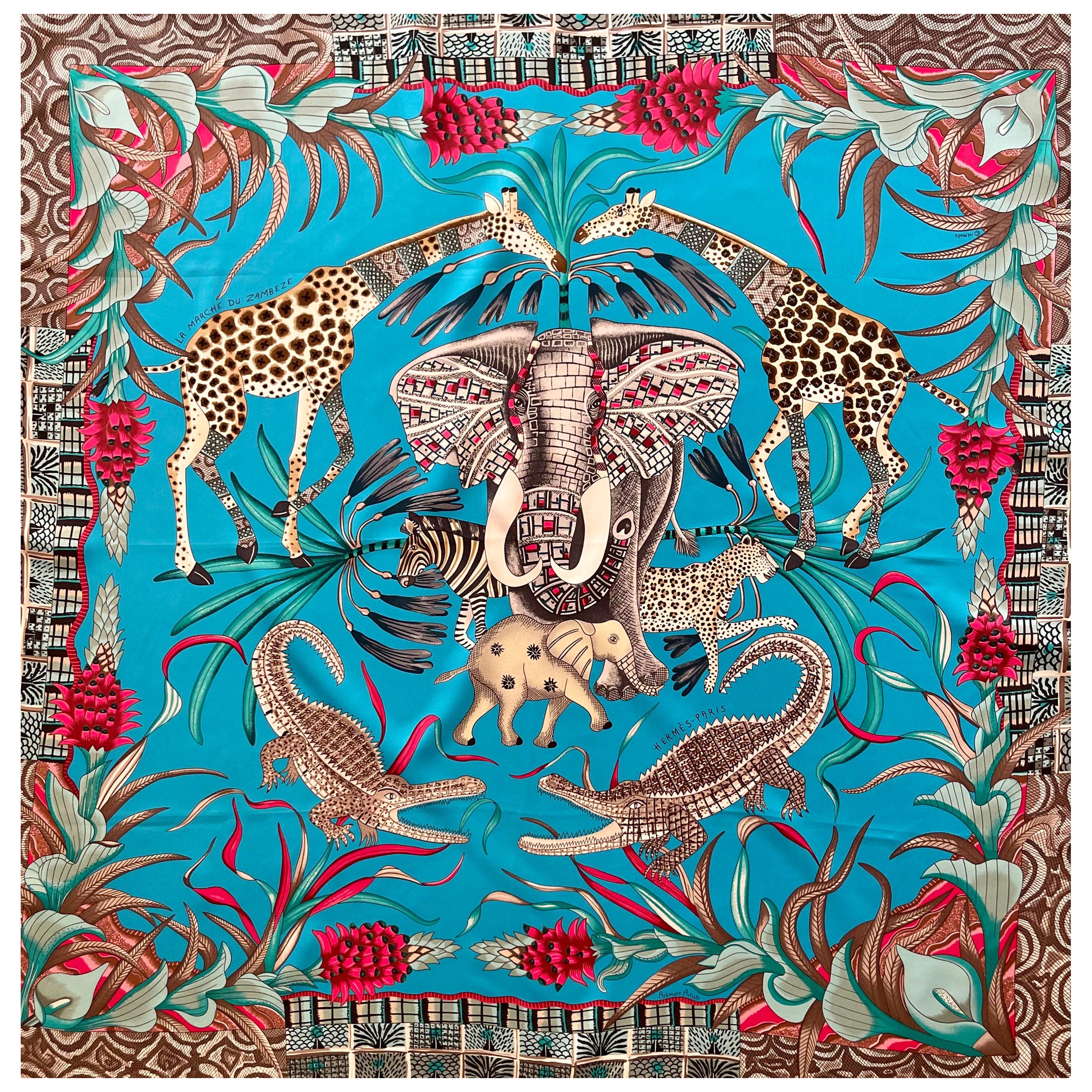 Hermès Halstuch "La Marche Du Zambèze" 2016