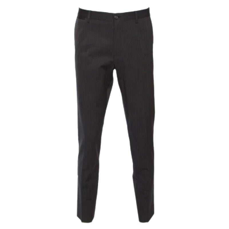 Dolce & Gabbana Pantalones clásicos cónicos de lana gris L