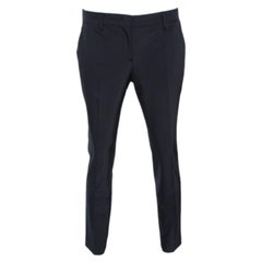 Prada Black Cropped Technical Trousers L