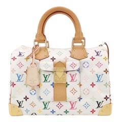 Louis Vuitton x Takashi Murakami Speedy 30 Lock Blanc Multicolore