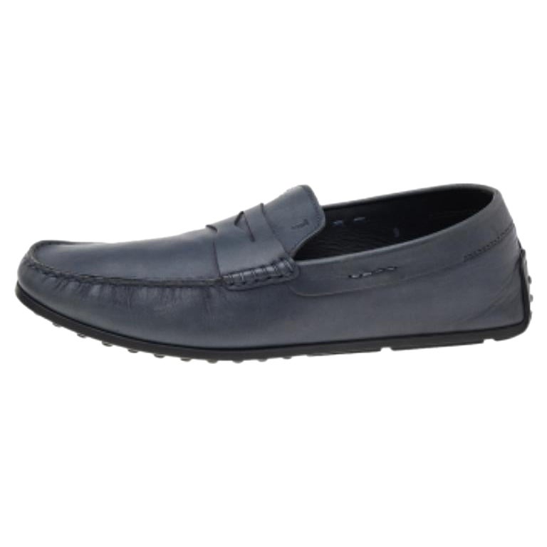 Tod's - Mocassins en cuir gris, taille 43