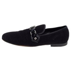 Louis Vuitton Petit Damier Ebene in pelle scamosciata  Mocassini Monte Carlo Taglia 41,5