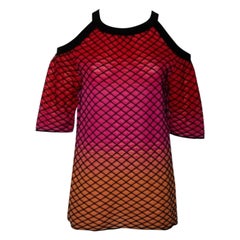 M Missoni Top a spalla fredda in maglia testurizzata multicolore M. I.