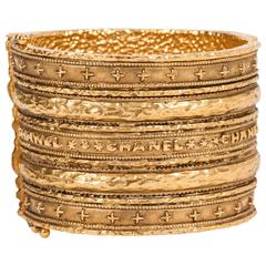 Chanel Hinged 80's Gold Cuff