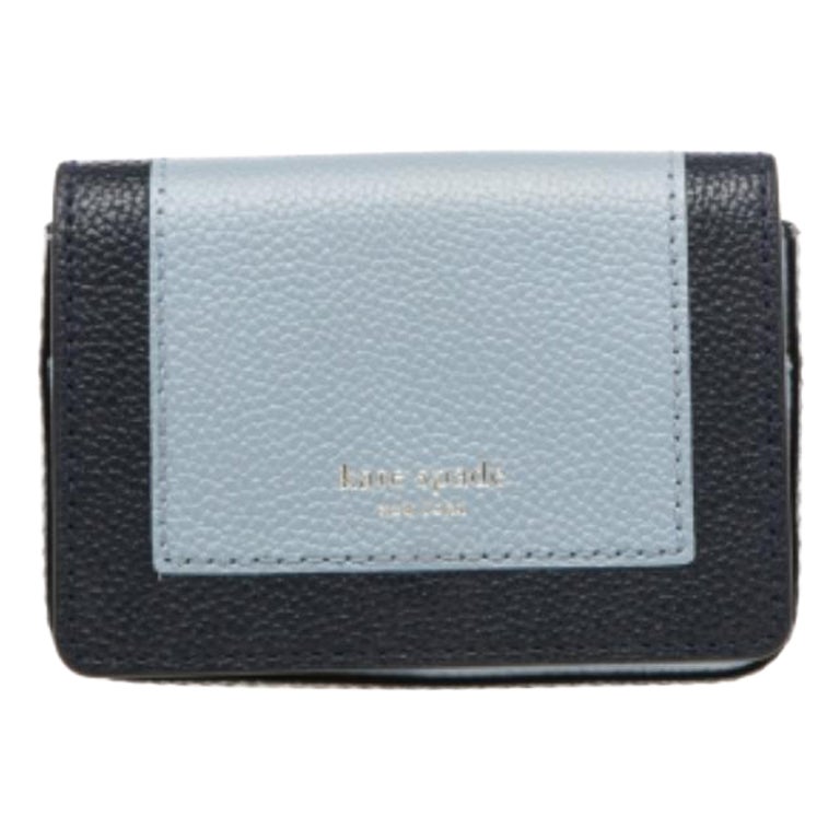 Kate Spade - Porte-cartes Margaux en cuir bicolore bleu