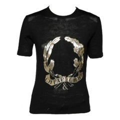 Moschino Cheap and Chic Black Logo Printed Knit T-Shirt M