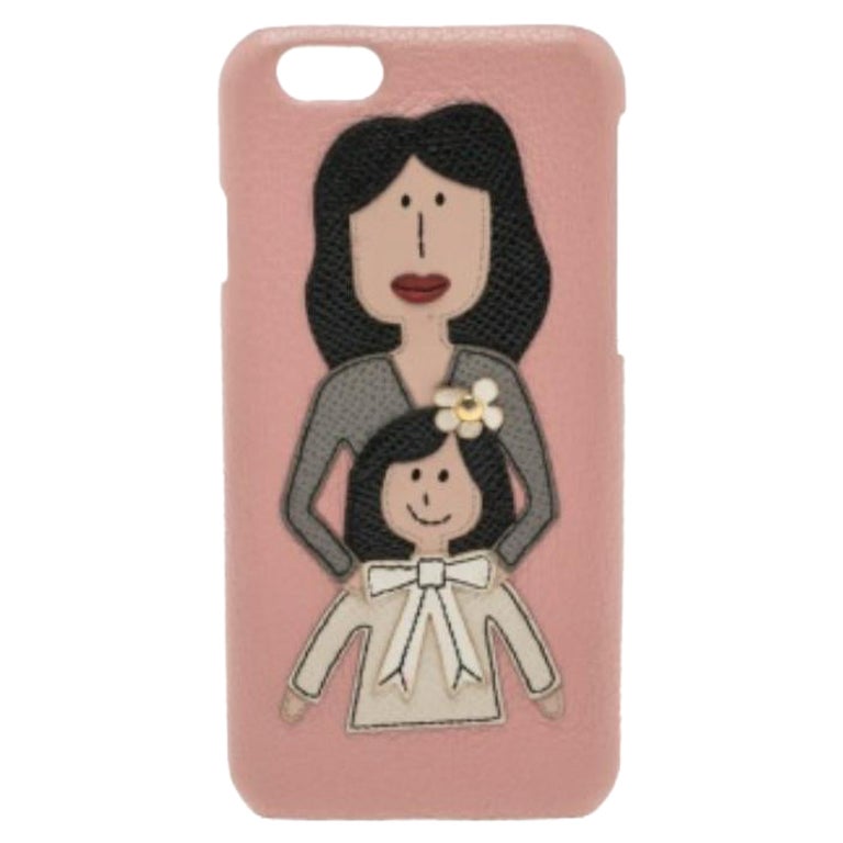 Dolce & Gabbana Pink Leather Mother & Daughter iPhone 6 Case