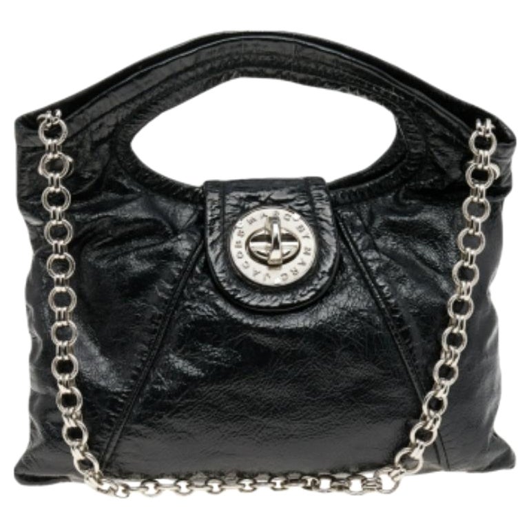 Marc by Marc Jacobs Sac à bandoulière en cuir noir Turnlock