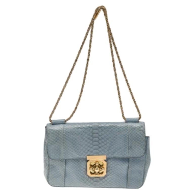 Chloe Blue Python Medium Elsie Shoulder Bag