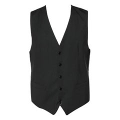 Dolce & Gabbana Black Wool Sleeveless Vest M
