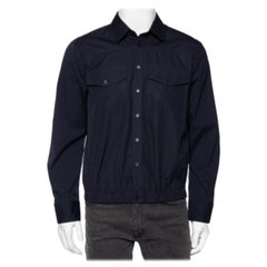 Neil Barrett - Camicia in cotone blu navy dal taglio sciolto e con bottoni sul davanti M. I.